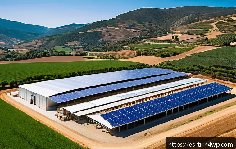 건조 식품 제조의 사회적 책임과 지속 가능성 - A modern food dehydration facility in a rural Spanish agricultural region, showcasing advanced hot a...
